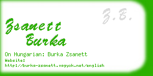 zsanett burka business card